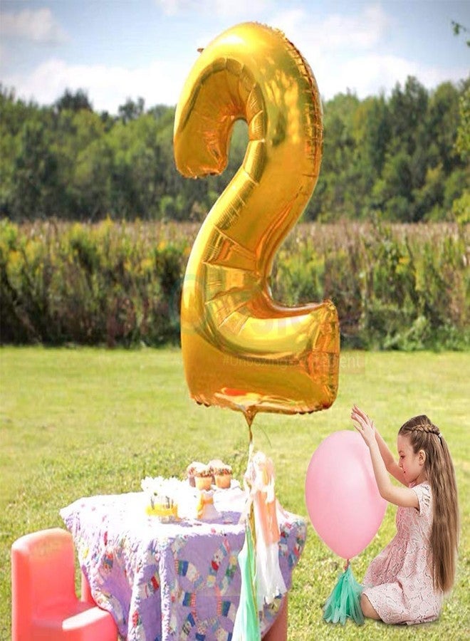 Prokart 16inch Birthday Foil 7 Number Helium Balloon Party Decoration Golden Pack of 1 | 7 No. Balloons Birthday/Anniversary | Seven Number - Image 5